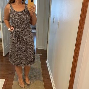 Beige and black banana republic Patterned Dress